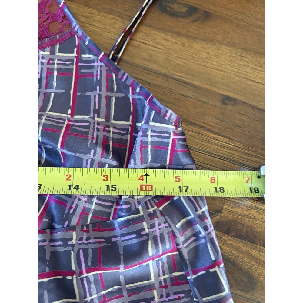 Victorias Secret  Angels Chemise Babydoll Nightgown Womens Size Large Plaid Lace - Picture 9 of 16
